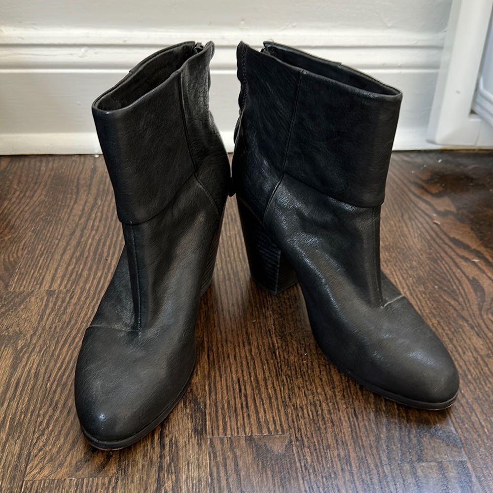 Rag & Bone black heeled booties